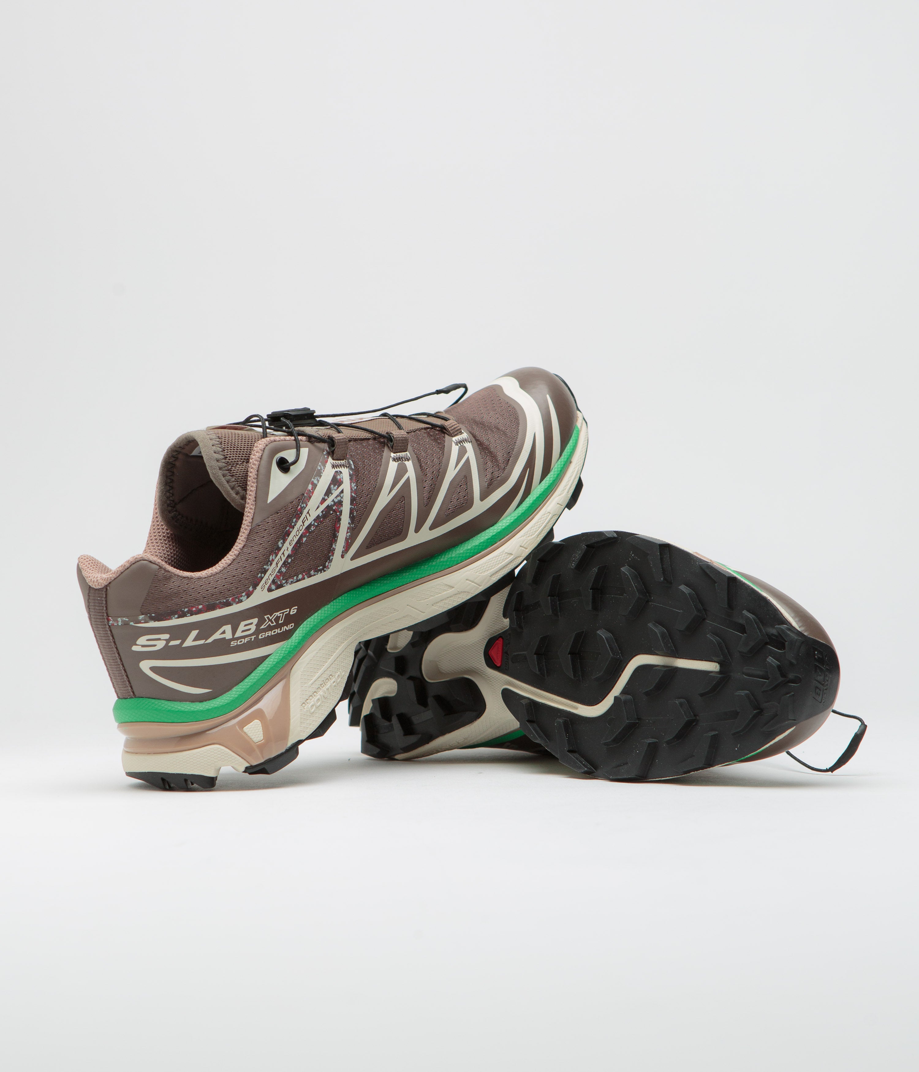 Salomon XT-6 Mindful 2 Shoes - Falcon / Almond Milk / Bright Green