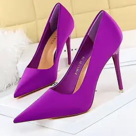 Satin  2023 New Purple High Heels Fashion Stiletto