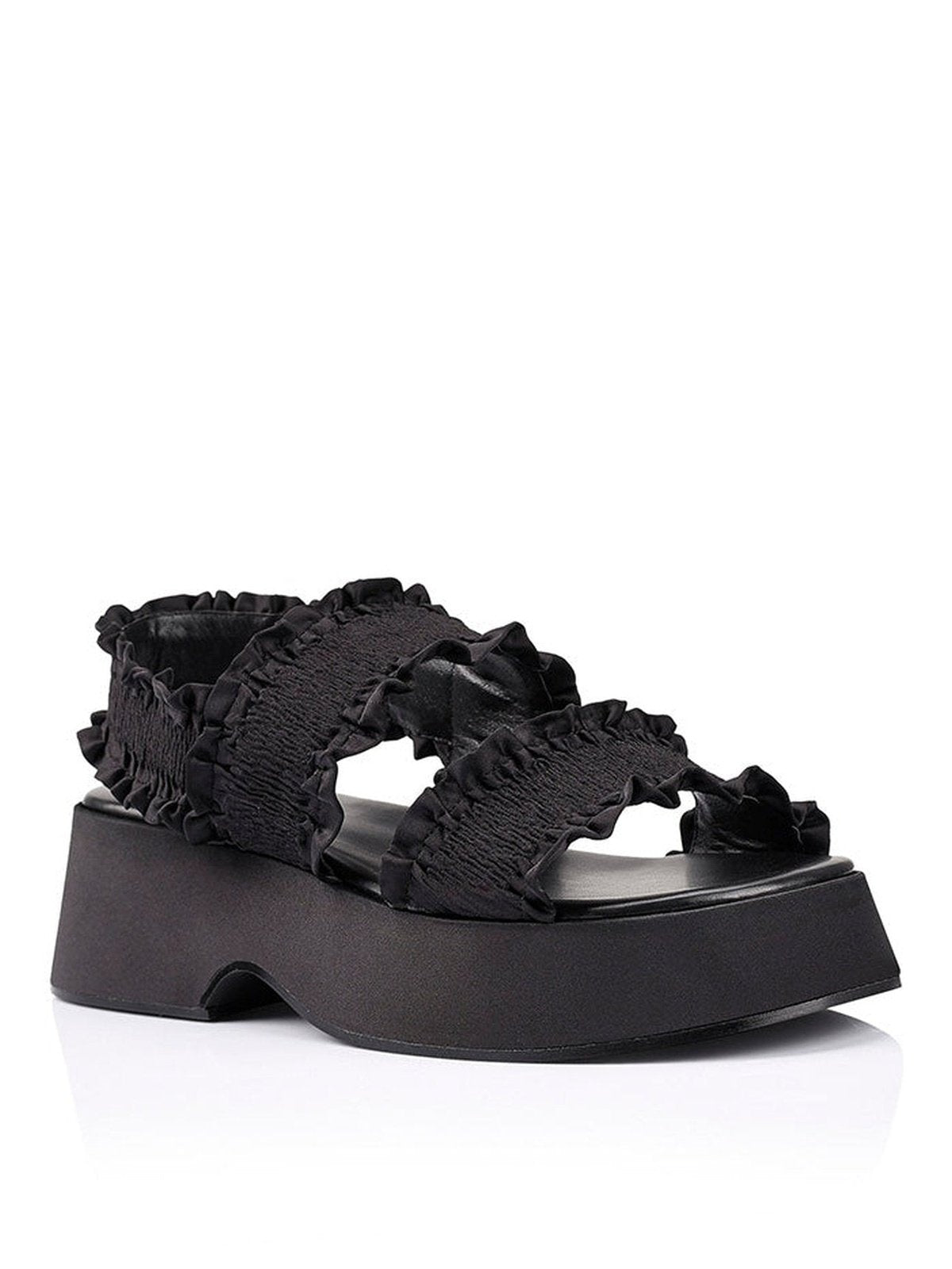 Scarlet Flatform Sandals - Black