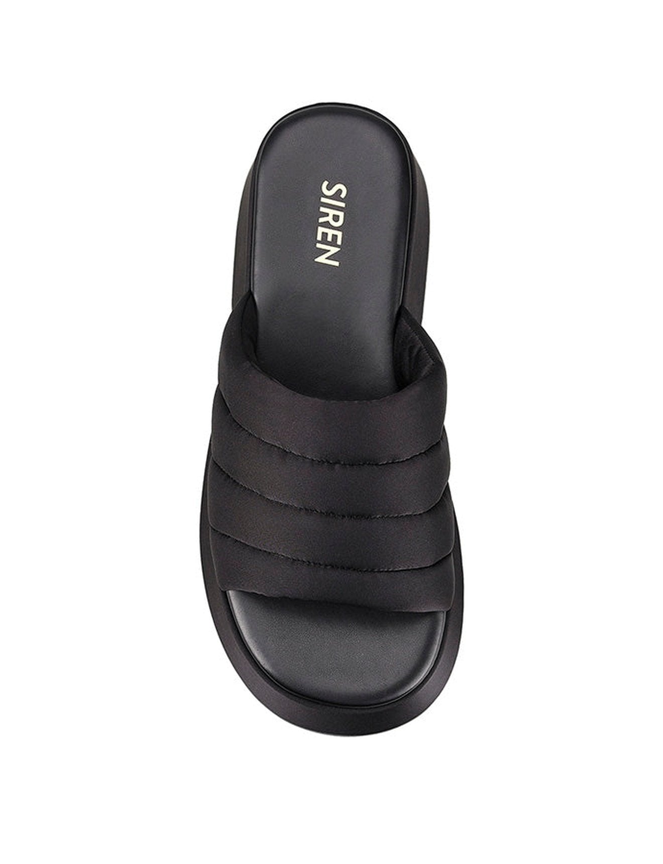 Scorpio Flatform Slides - Black Satin