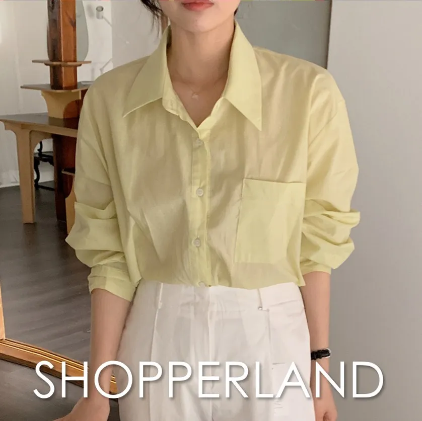 SHOPPERLAND  |Casual Style Long Sleeves Plain Cotton Party Style