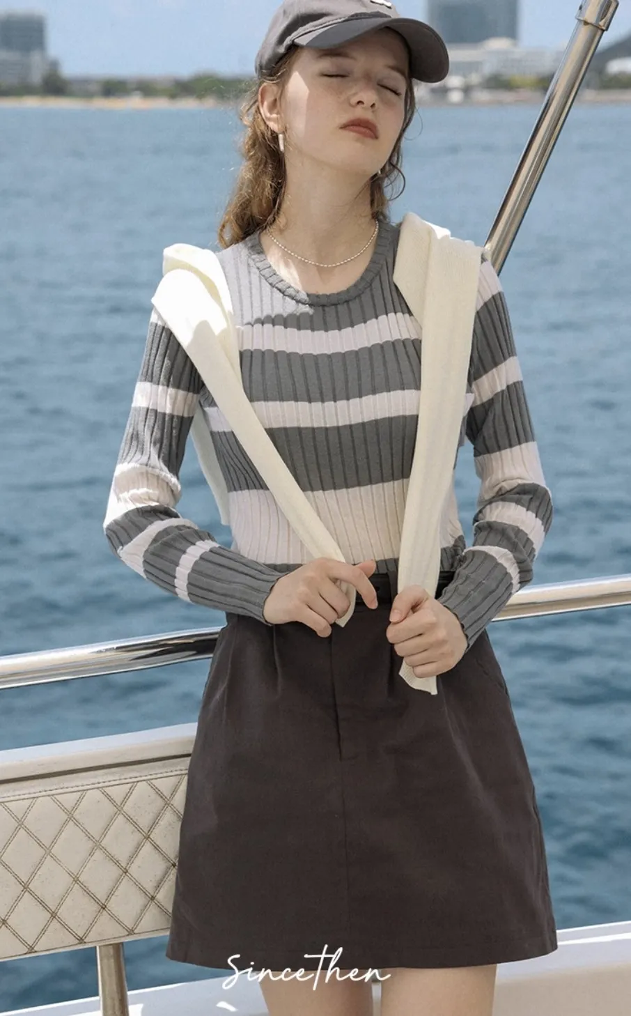 Since Then  |Stripes Casual Style Long Sleeves Party Style Office Style