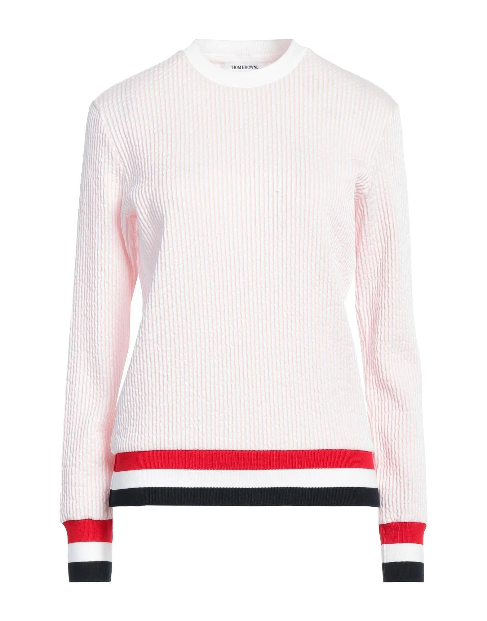 THOM BROWNE  |Crew Neck Casual Style Long Sleeves Plain Cotton