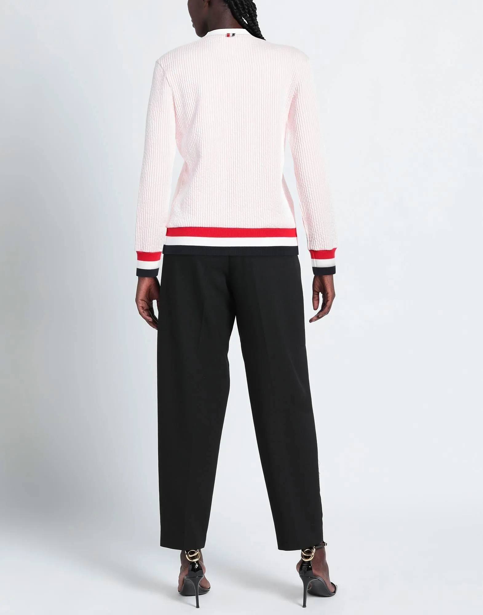 THOM BROWNE  |Crew Neck Casual Style Long Sleeves Plain Cotton