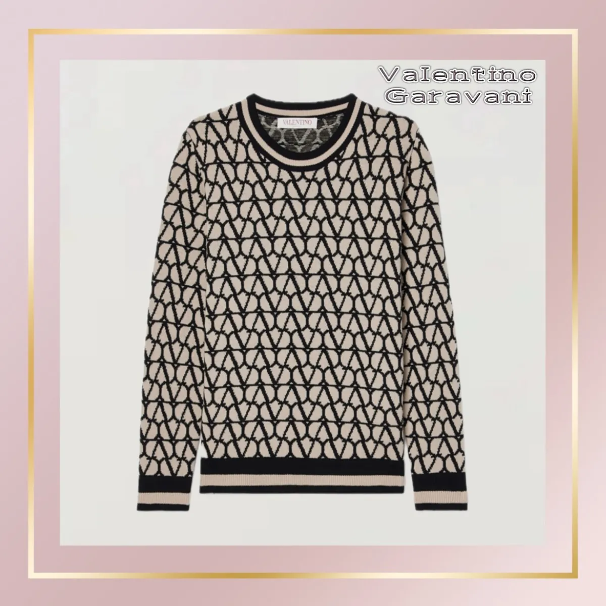 VALENTINO  |Crew Neck Casual Style Unisex Wool Street Style Long Sleeves