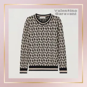 VALENTINO  |Crew Neck Casual Style Unisex Wool Street Style Long Sleeves