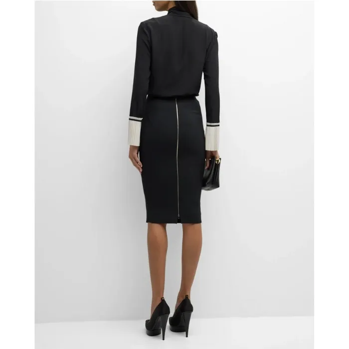 Victoria Beckham  |Silk Long Sleeves Plain Party Style Office Style