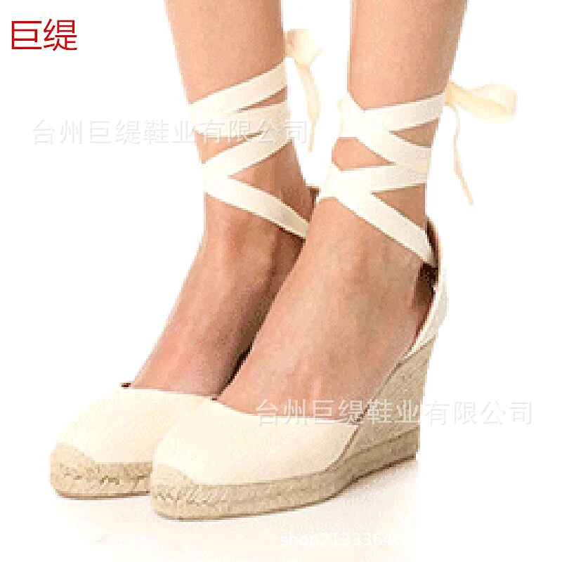 Wedges Sandals High Heels Summer Shoes Round Toe muffin with Casual Woman Peep Toe Platform Sandals