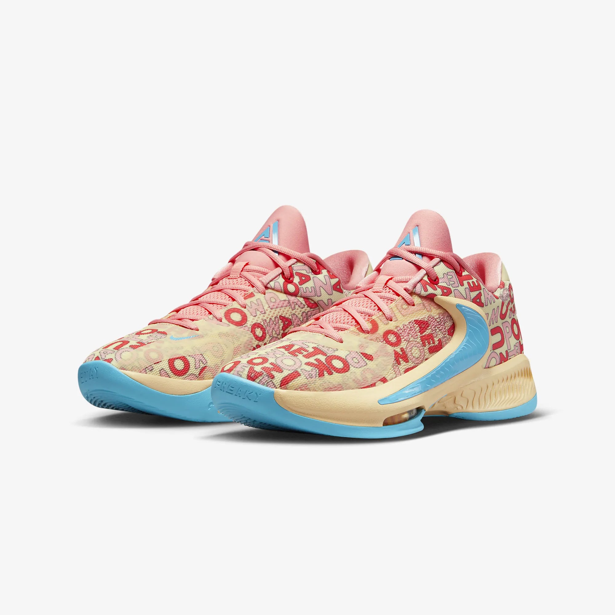 ZOOM FREAK 4 'PALE VANILLA/BLUE LIGHTNING-CORAL CHALK'